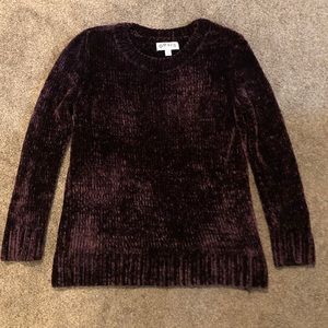 Burgundy chenille sweater sz Small